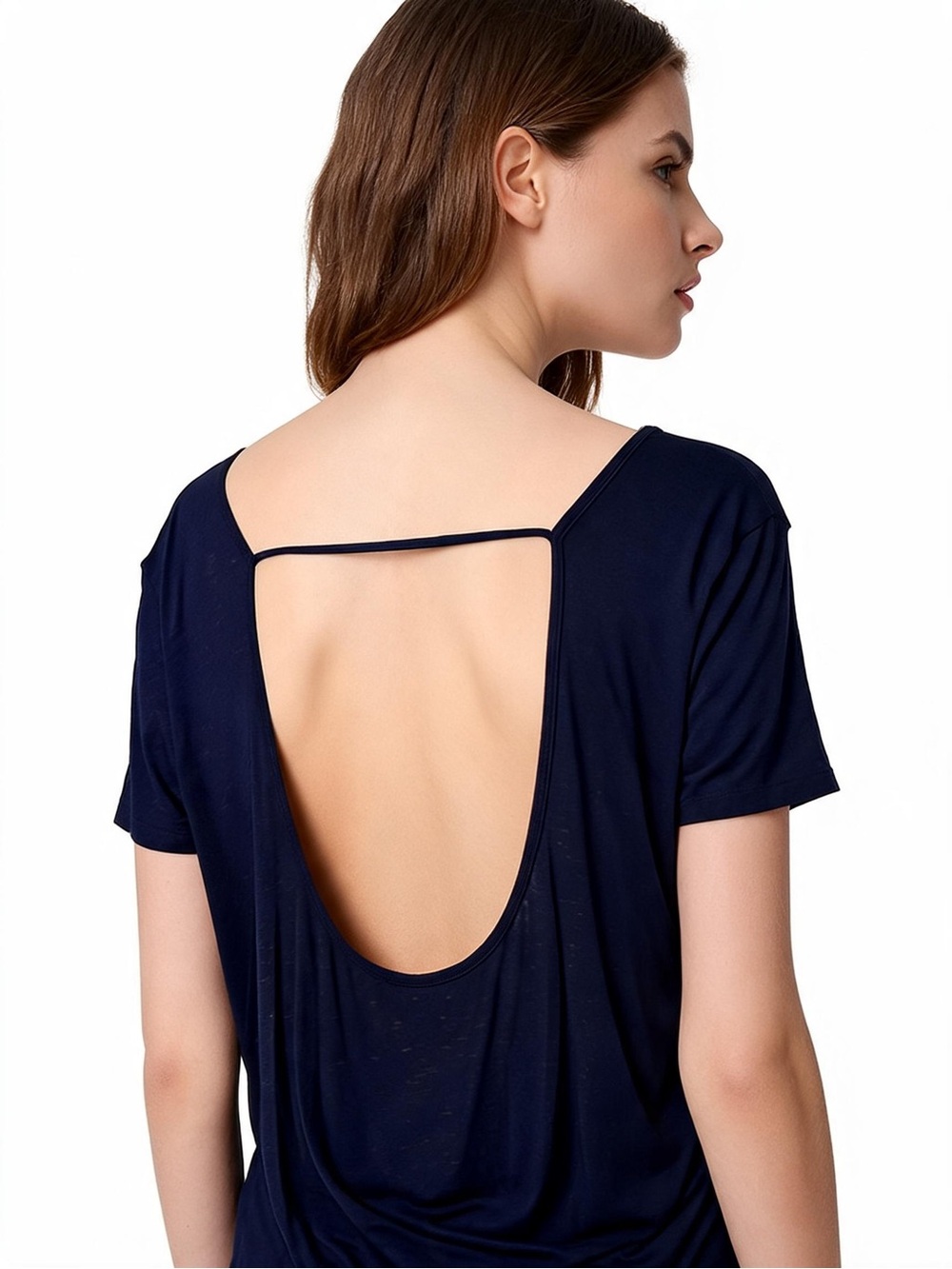 Whisper Navy Blue Active Tee